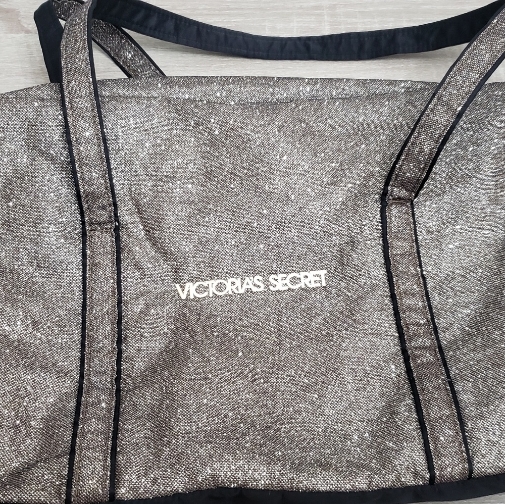 Gold Victorias Secret Duffle Bag